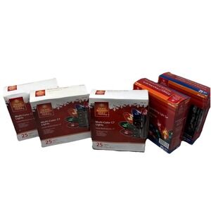 5Home Accent C7 Multi Color 25' 25CT Incandescent Christmas Lights  NEW & TESTED